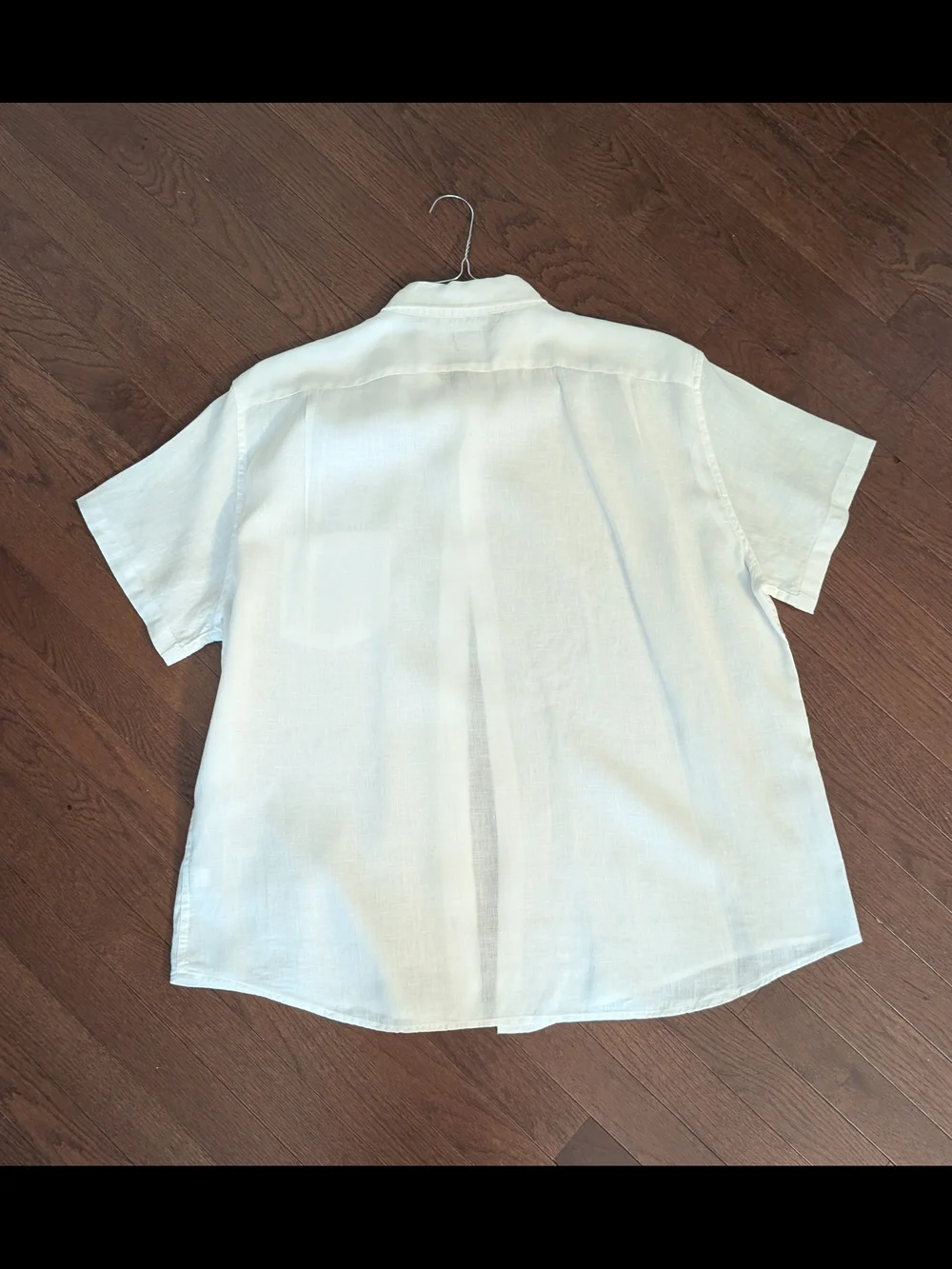 J. Crew: Men's White Short Sleeve Linen Button-Down Shirt